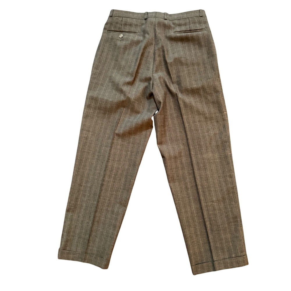 John Henry Double Breasted Suit Gray Plaid Wool Blend Pleated Pants 40R/34x29 - Picture 10 of 11
